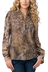 Silk long sleeves blouse in Vintage