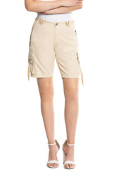 Silk cargo bermuda in Tapioca
