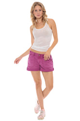 Rolled shorts in Fuchsia