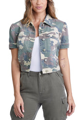 Crop jacket in Army Camo