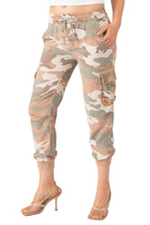 100% Silk jogger in White Camo