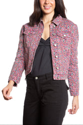 Quilted Jacket in Purple Ditsy