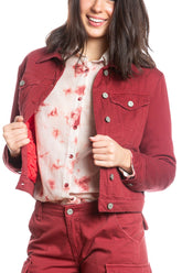 Quilted jacket in Brick