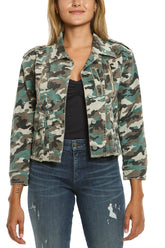 Crop jacket in Army Camo