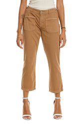 Flare leg pants in Camel