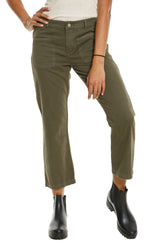 Flare leg pants in Olive