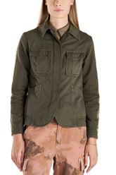 Blazer with side tapes in Olive