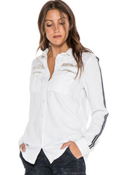 MILITARY POCKET LONG SLEEVE SHIRT - WHITE - Da-Nang