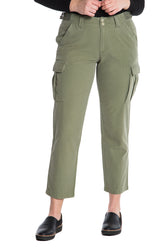 SILK CROPPED TAPER PANT - CLOVER - Da-Nang
