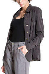 TAPERED JACKET - LICORICE - Da-Nang