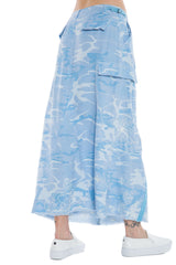 ORIGINAL MILITARY LONG SKIRT - BLUE CAMO - Da-Nang