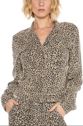 CROP UTILITY JACKET - CAMO LEOPARD - Da-Nang