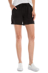 FRAYED UTILITY BERMUDA- CAVIAR - Da-Nang
