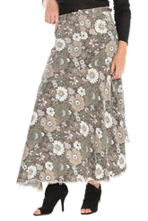ASYMMETRIC SKIRT - FIRE FLOWER - Da-Nang