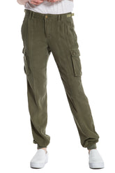 FRONT SEAM SILK MILITARY JOGGER - CLOVER - Da-Nang