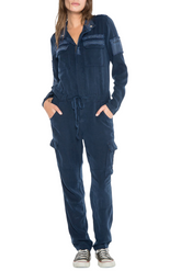 100% Silk playsuits in Navy