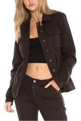 Blazer with side tapes in Licorice