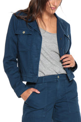 CROP UTILITY JACKET- AIRFORCE BLUE - Da-Nang