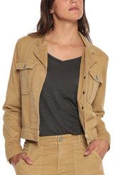 CROP UTILITY JACKET - DUNE - Da-Nang