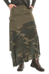 ASYMETRIC SKIRT - OLIVE - Da-Nang