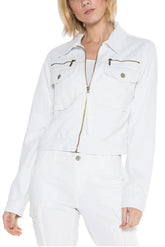 ALPHA CROP JACKET - WHITE - Da-Nang