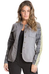 Blazer with side tapes in Charcoal Grey