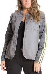 Blazer with side tapes in Charcoal Grey