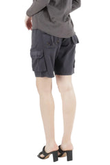 Easy Bermuda with zip pockets in Washed Black