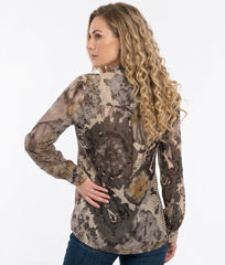 Silk long sleeves blouse in Vintage