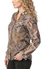 Silk long sleeves blouse in Vintage
