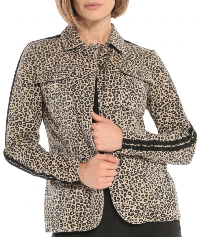 Blazer with side tape in Camo Leopard
