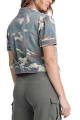 Crop jacket in Army Camo