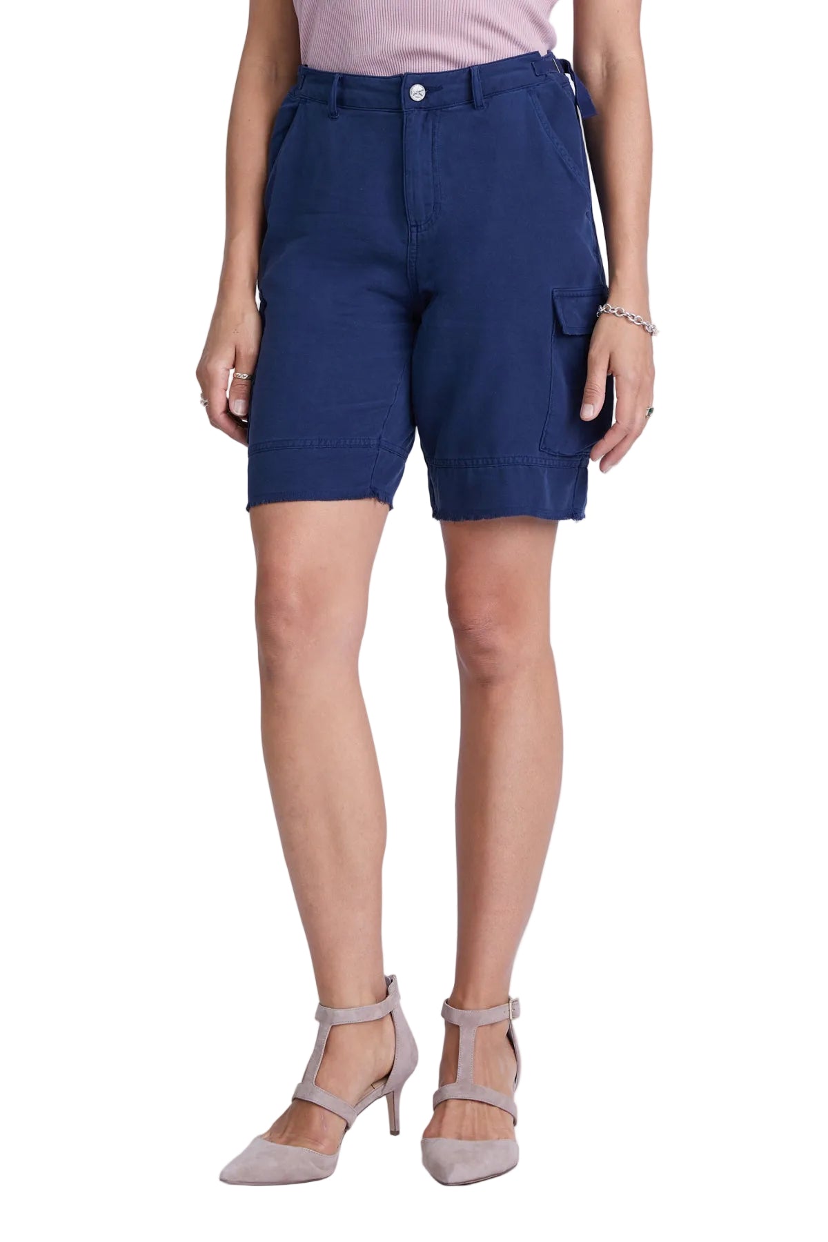 100% Silk Bermuda in Indigo