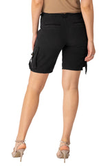 Silk cargo bermuda in Caviar