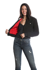 100% Silk bomber quilted jacket in Caviar