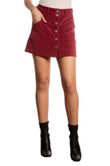 Short skirt in Brick