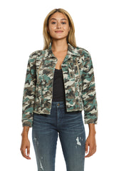 Crop jacket in Army Camo
