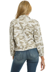Crop jacket in Cloud Camo