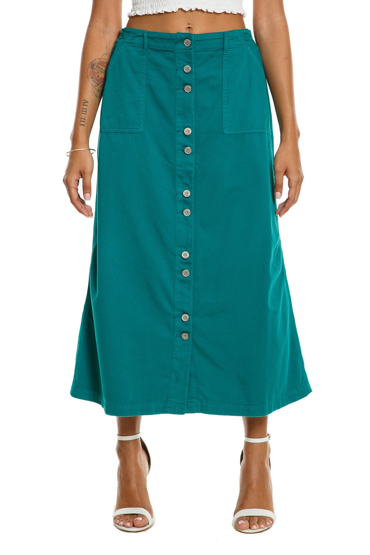 Long skirt in Emerald