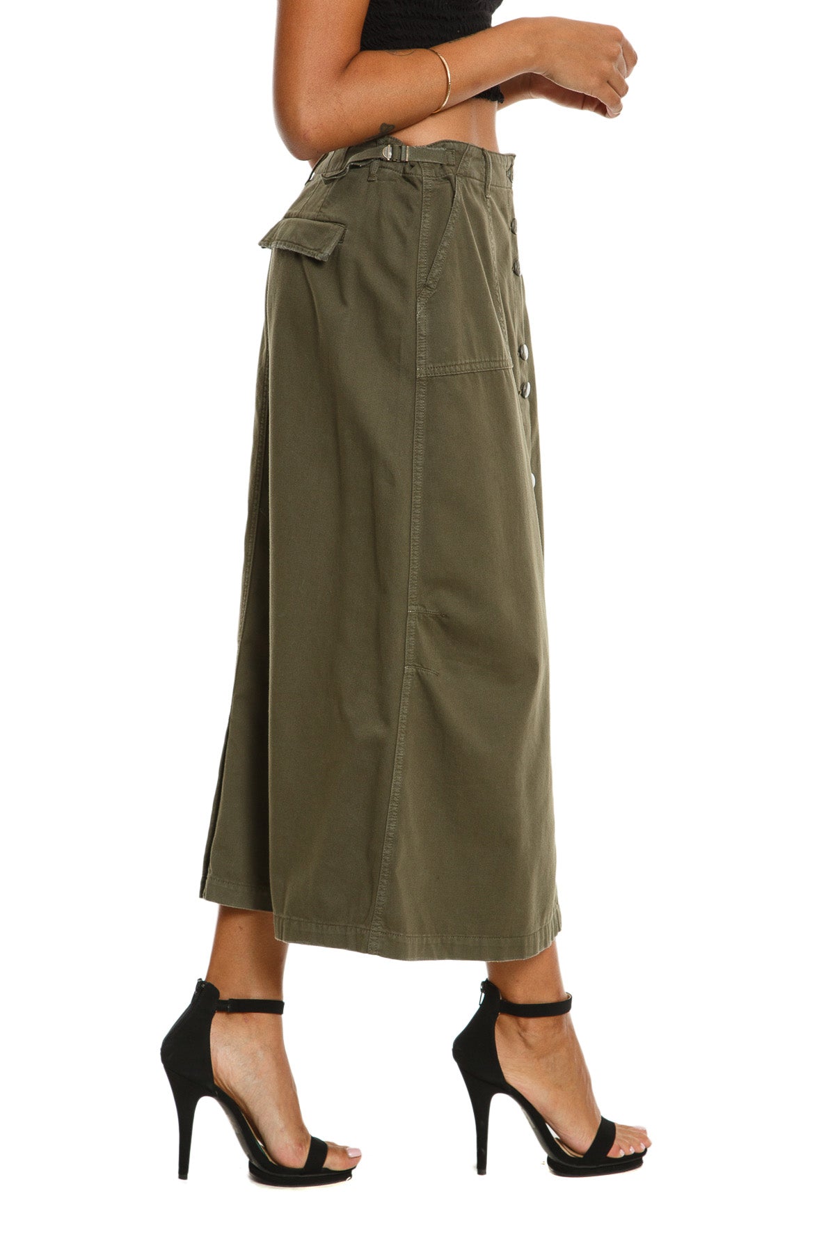 Long skirt in Olive