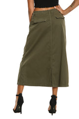 Long skirt in Olive