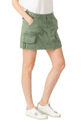 Military Mini Skirt in Myrtle Green