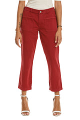 Flare leg pants in Brick