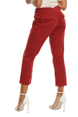 Flare leg pants in Brick