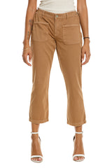 Flare leg pants in Camel