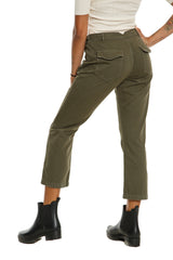 Flare leg pants in Olive