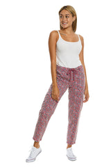 Relaxed pants in Purple Ditsy