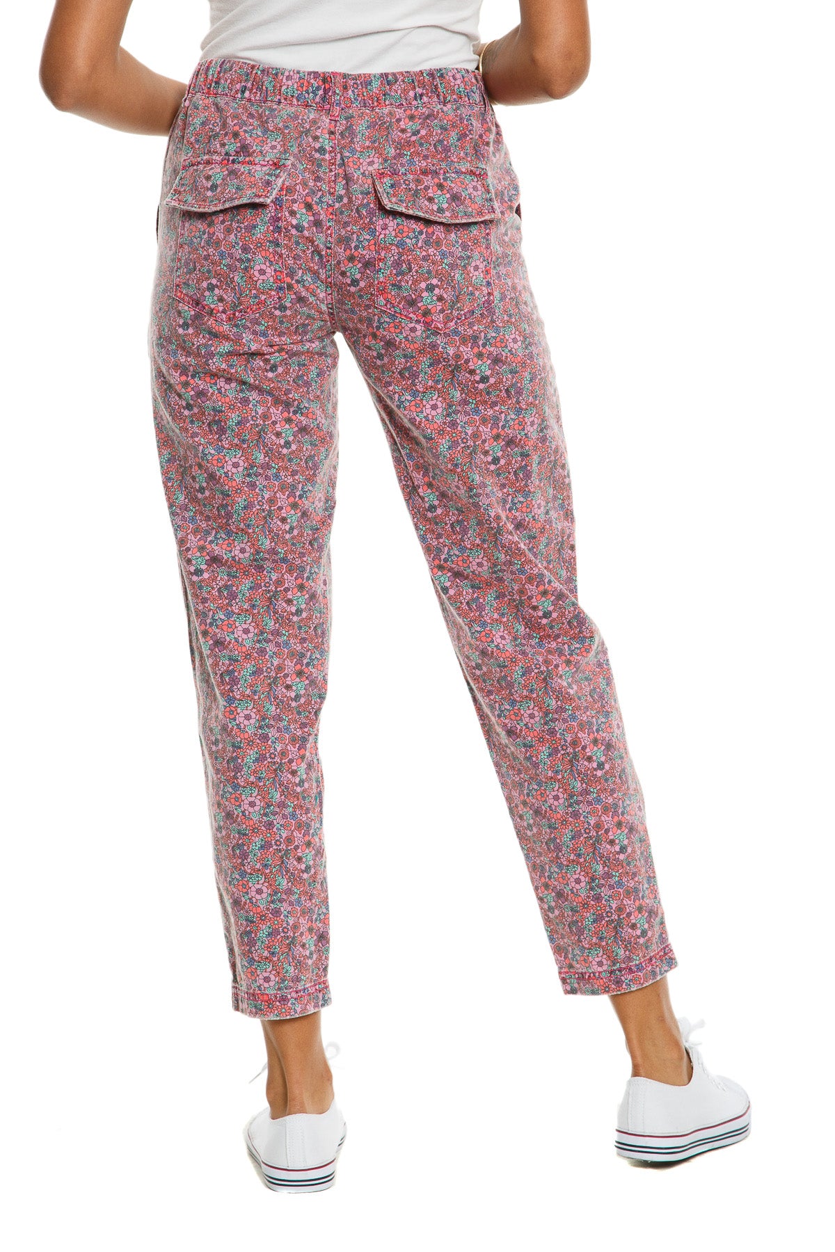 Relaxed pants in Purple Ditsy