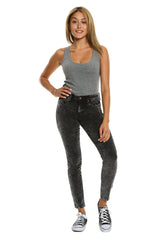 Skinny Corduroy pants in Acid Black