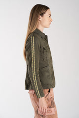 Blazer with side tapes in Olive